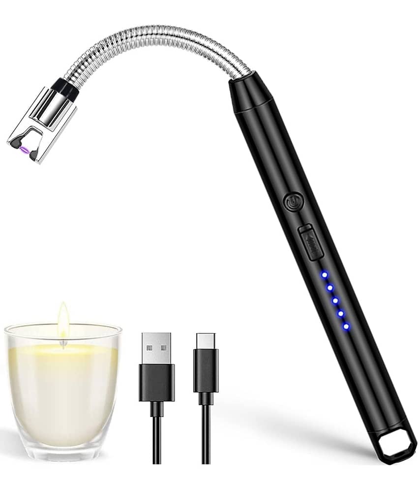 QitmirMKT Rechargeable Electric Gas Lighter Multicolor Stainless Steel Cigarette Lighter ( Pack of 1 )