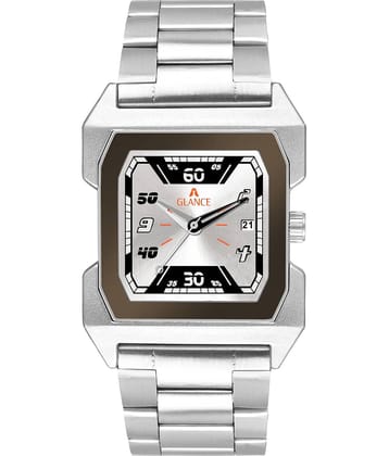 Aglance Silver Stainless Steel Analog Men's Watch