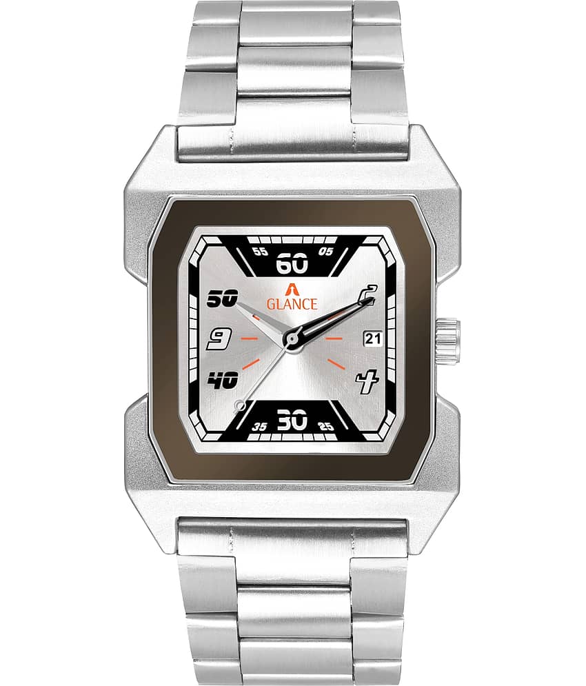 Aglance Silver Stainless Steel Analog Men's Watch