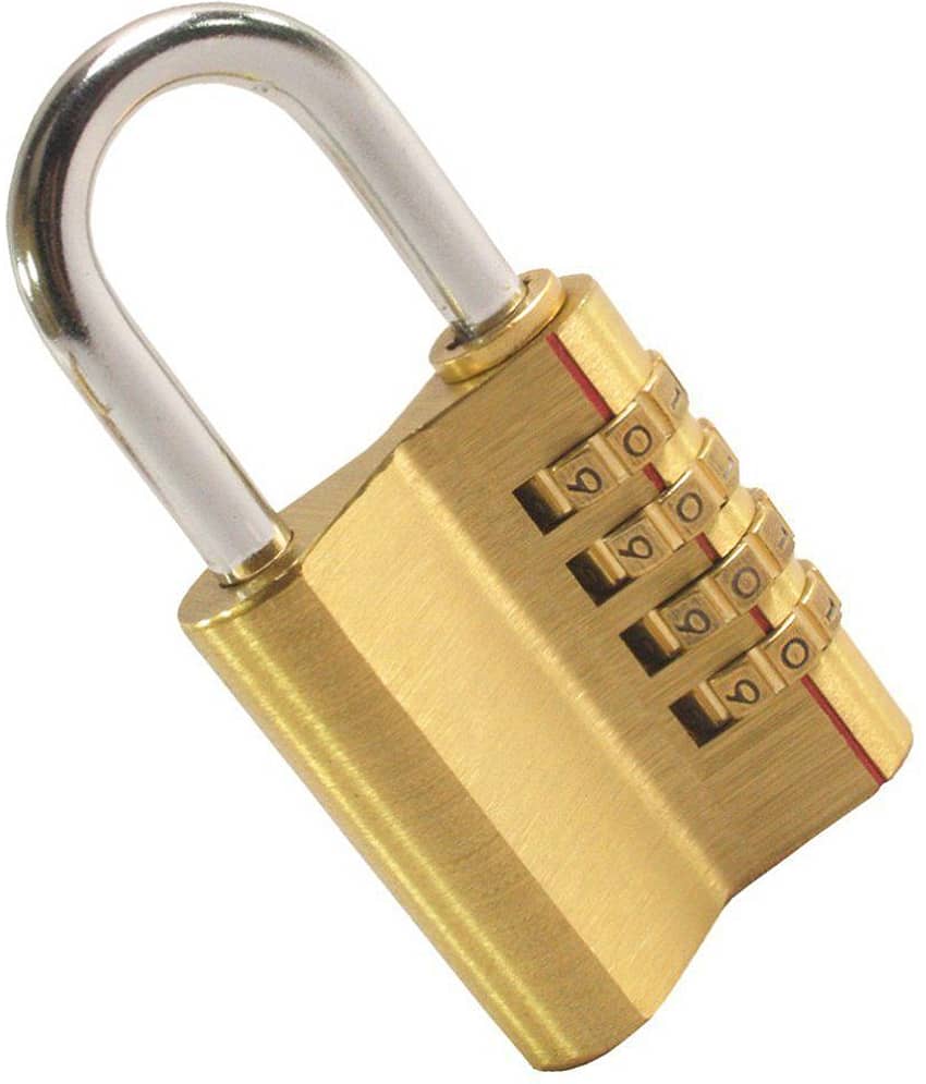 4 Digit Own Password Bag Travel Resettable Lock Combination Security Padlock