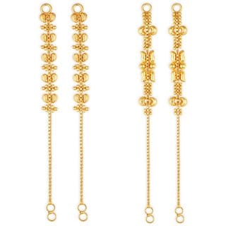 1gram gold Plated Kanchain Ear chain earcuff Ear to Ear Combo for Women & Girls