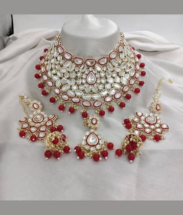 Padmavati Bangles White Alloy Necklace Set ( Pack of 1 ) Padmavati Bangles White Alloy Necklace Set ( Pack of 1 )