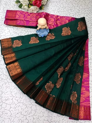 Elegant Kanchi Pattu Silk Saree in Vibrant Colors