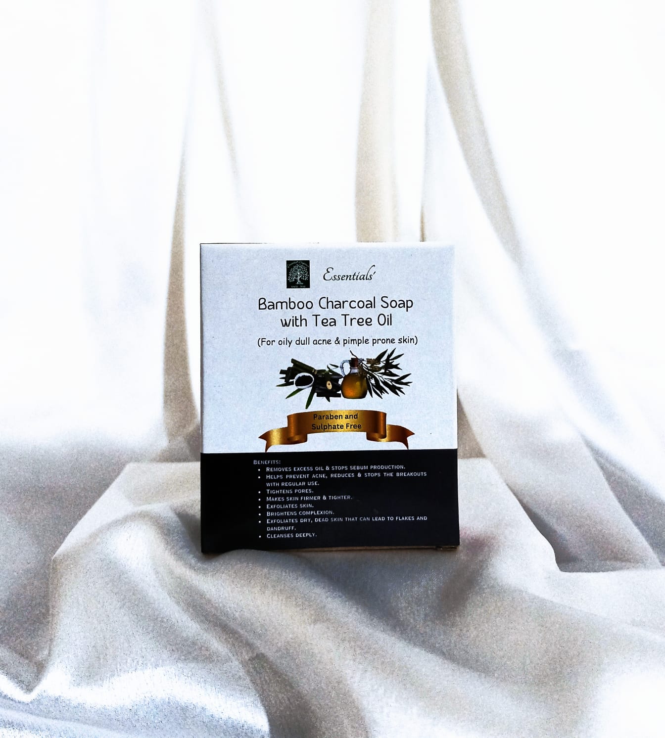 Essentials  Bamboo Charcoal Soap 110 Gms