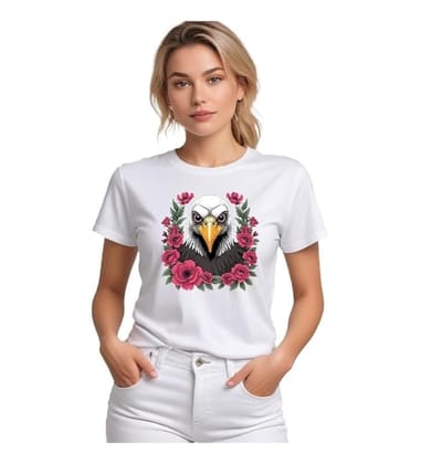 Women's Polyester Solid Printed Round Neck Half Sleeve T-Shirt (White, L)-PID55671 Women's Polyester Solid Printed Round Neck Half Sleeve T-Shirt (White, L)-PID55671