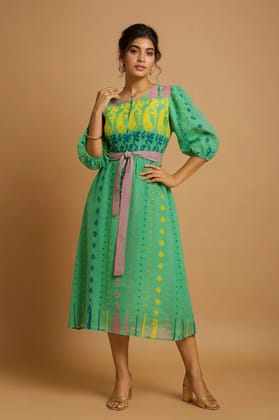 Pure Jamdani ALine Dress