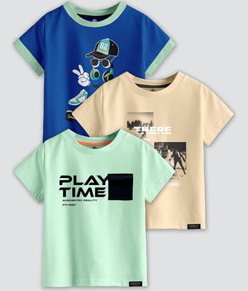 CODEZ Pack of 1 Boys Cotton Blend Polo T-Shirt ( Multi Color )