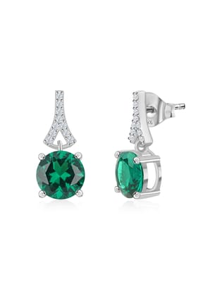 1.75 Carat Emerald stud Earrings For Women