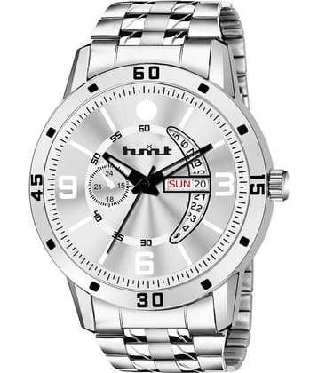 HMXT Silver Stainless Steel Analog Men's Watch