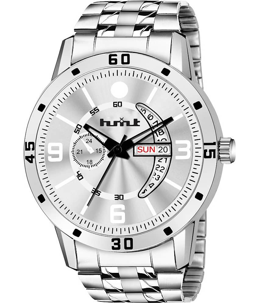 HMXT Silver Stainless Steel Analog Men's Watch