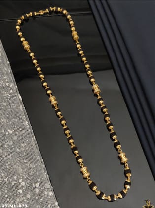 Super Design gold plated diamond capsule Rudraksh mala RJ-ML-079
