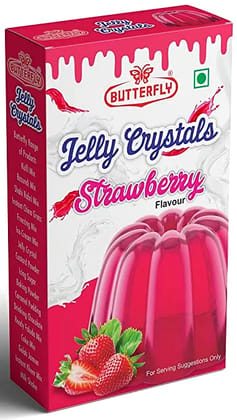 Butterfly Instant Jelly Crystals, 100g (Strawberry)  by Butterfly Dessert Mixes and Bakery Needs.