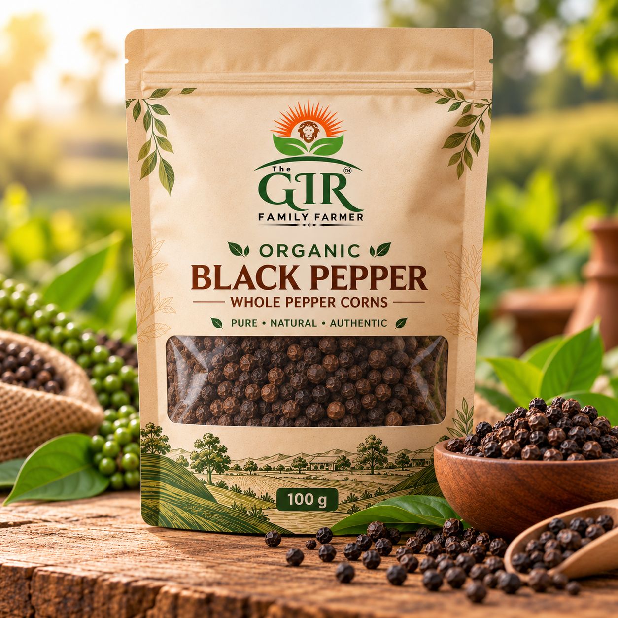 Organic Black Pepper (Whole Peppercorns) | The GIR Family Farmer