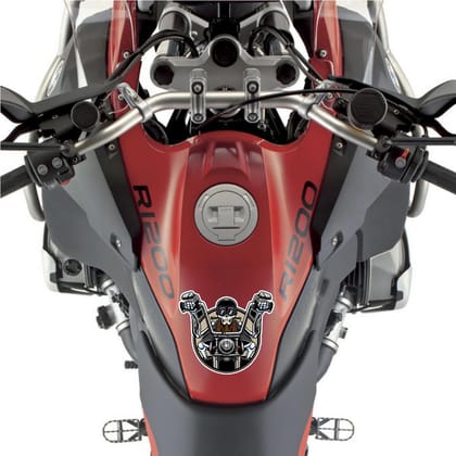 Rider Skull Bike Fuel Tank Decal