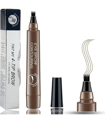 Adbeni Eyebrow Pen with a 4 Micro-Fork Brow Eyebrow Kit Dark Brown 50 g