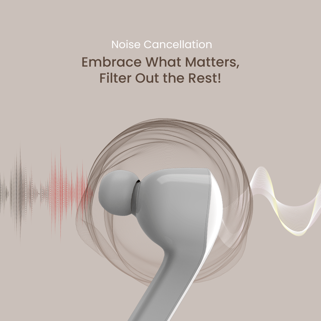 Cellecor BroPods CB07 Waterproof Earbuds With 25 Hours Playtime, ENC, 10mm Driver Bluetooth-White