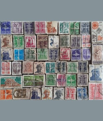 Hop n Shop - Different Variety 5000 Indian Stamps Lot Commemorative and Definitive Grab Sale Collectible. 50 Stamps