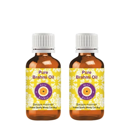 Deve Herbes Brahmi Oil (Bacopa monnieri) | Infused | Pure | Non-Sticky | Lightweight | For Hair Care Routines | Men & Women | Traditional Use | Natural | 50ml X 2 Deve Herbes Brahmi Oil (Bacopa monnieri) | Infused | Pure | Non-Sticky | Lightweight | For 
