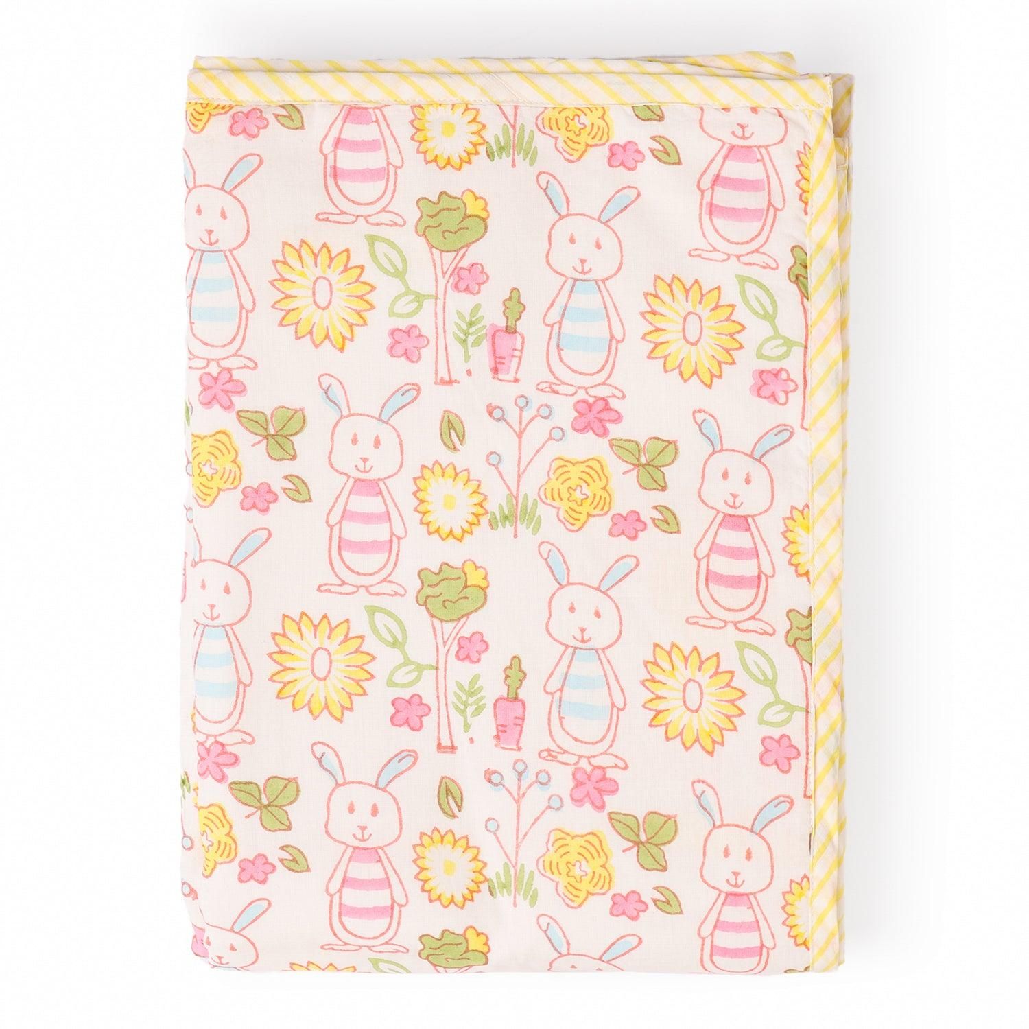 Block Printed Cotton AC Dohar for Kids - 60x40-60 inches x 40 inches / Cotton / Multi