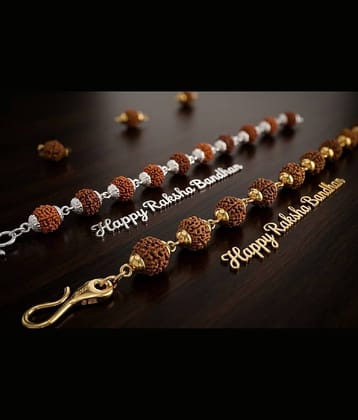 SONI DESIGNS Religious 2 Bracelet Rakhi ( Pack of 1 , Gold )