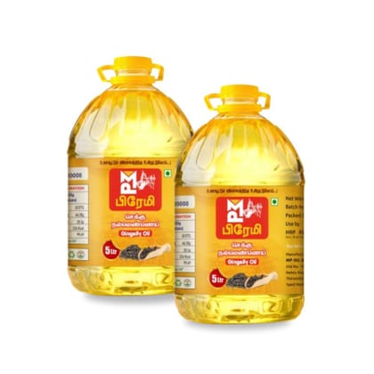 Cold Pressed Gingelly Oil - 5 Ltr (Pack of 2)