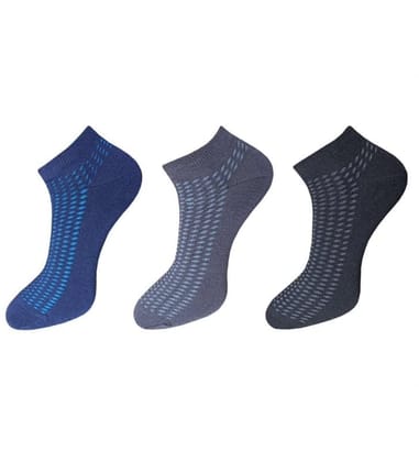 3_Pair Set Unisex Casual Cotton Printed Ankle Length Socks (Multicolor)-PID54105