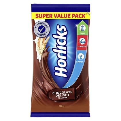Horlicks Health & Nutrition Drink - Chocolate Delight, 500 gm