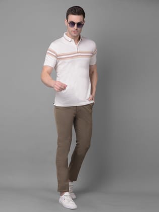 Khaki Checked Trousers-36 / Khaki
