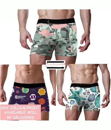 CAVENDRES Pack of 3 Nylon Trunks For Men's ( Multicolor1 )
