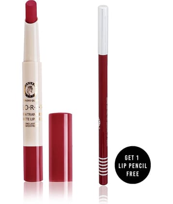 Colors Queen Kiss Proof Matte Lipstick Indian Red Pack of 2 2.1 g