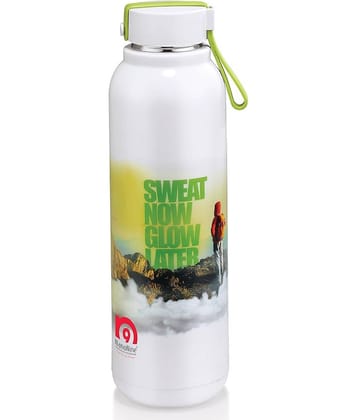 NanoNine - Uni Steel Double Wall White Water Bottle 630 mL ( Set of 1 )