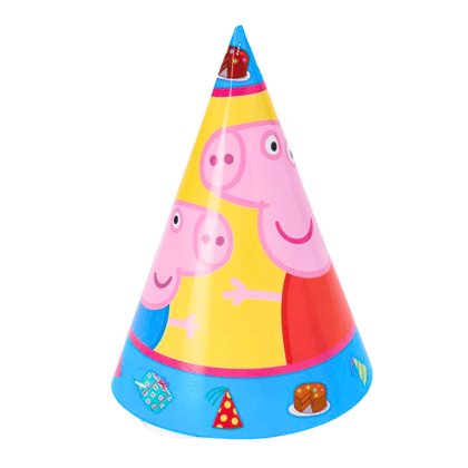 Peppa Pig Theme Party Hats - 8PC Peppa Pig Theme Party Hats - 8PC