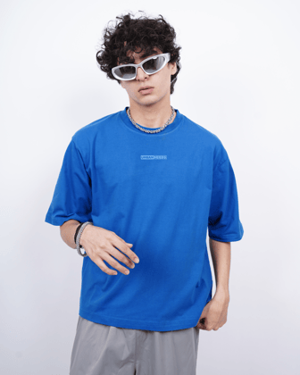 Everyday Oversized Tee - Electric Blue-Small
