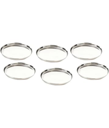 Neelam 6 Pcs Stainless Steel Steel Half Plate
