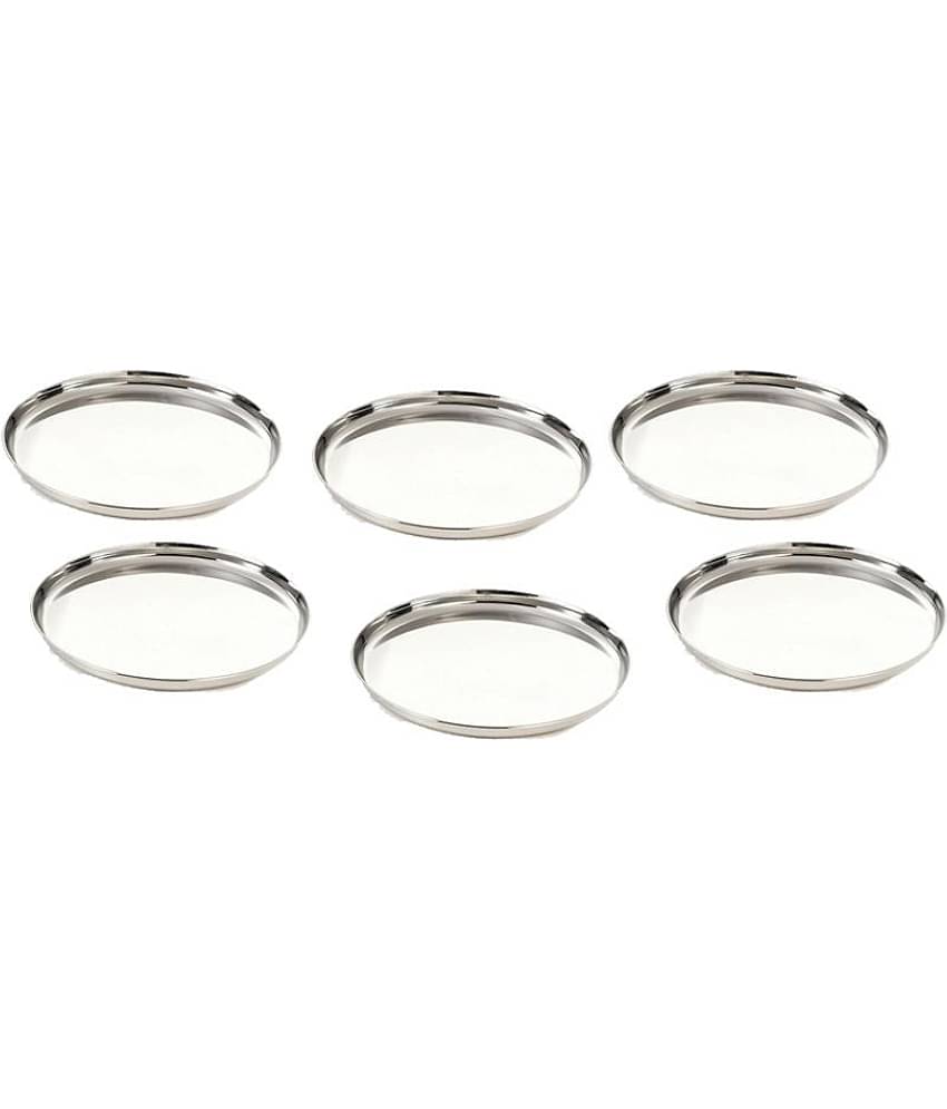 Neelam 6 Pcs Stainless Steel Steel Half Plate