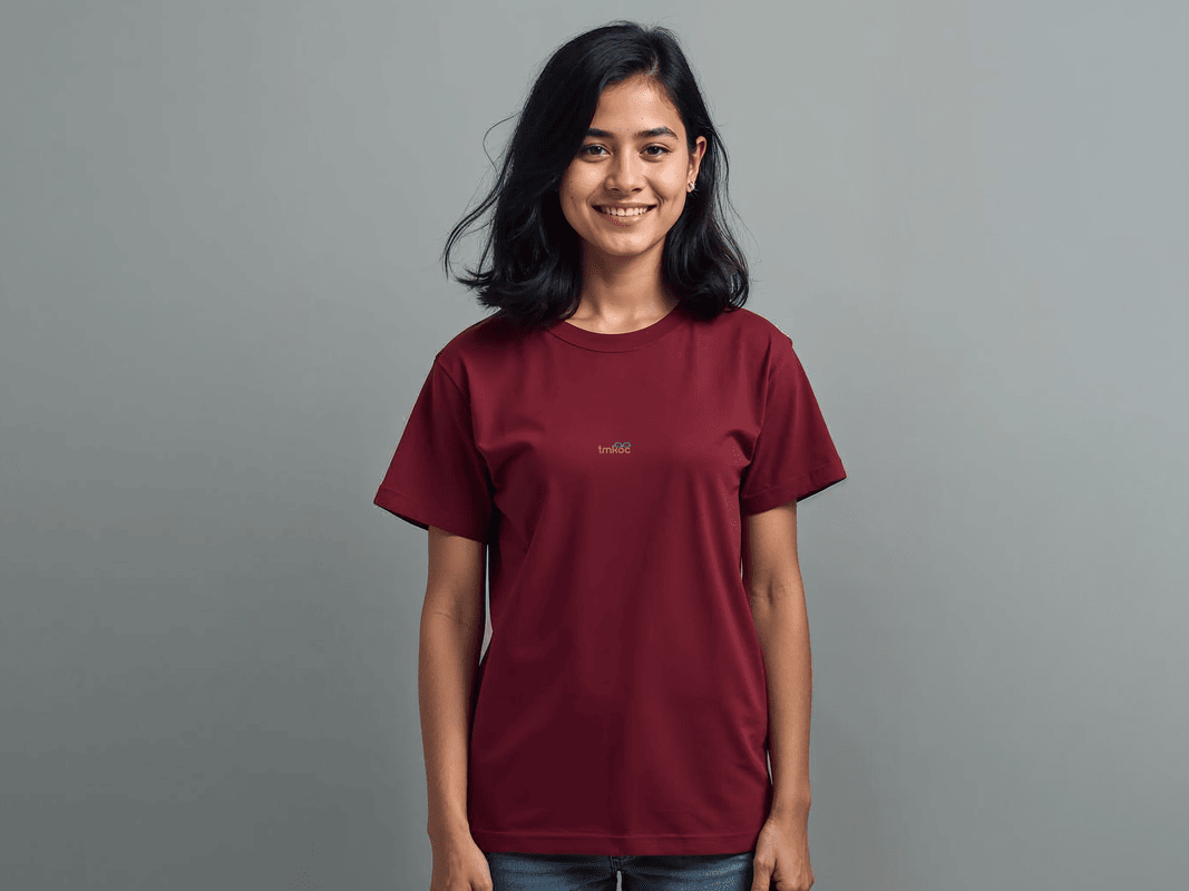 Taarak Mehta ka Ooltah Chashmah| Maroon Printed Regular Fit T-Shirts For Girl (NON SENSE)