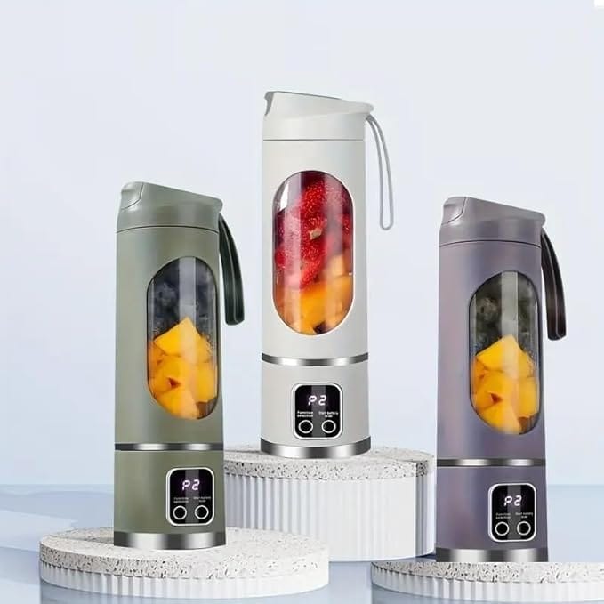 Portable Juicer Blender Mini Electric Fruit Mixer Personal Smoothie Maker 10 Blades 3 Gear Speed Modes with 1300mAh Battery for Fresh Juice & Shakes for Travel, Home & Gym (Random Color)
