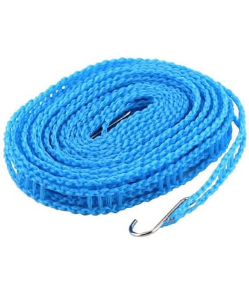 Mundal 5 Meters Windproof Anti-Slip Clothes Washing Line Drying Nylon Rope with Hooks
