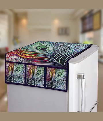 E-Retailer Single Jute Purple Fridge Top Cover