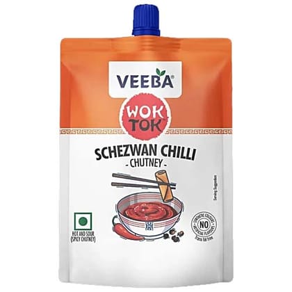 Veeba Schezwan Chilli Chutney - Hot, Sour & Spicy, 100 g