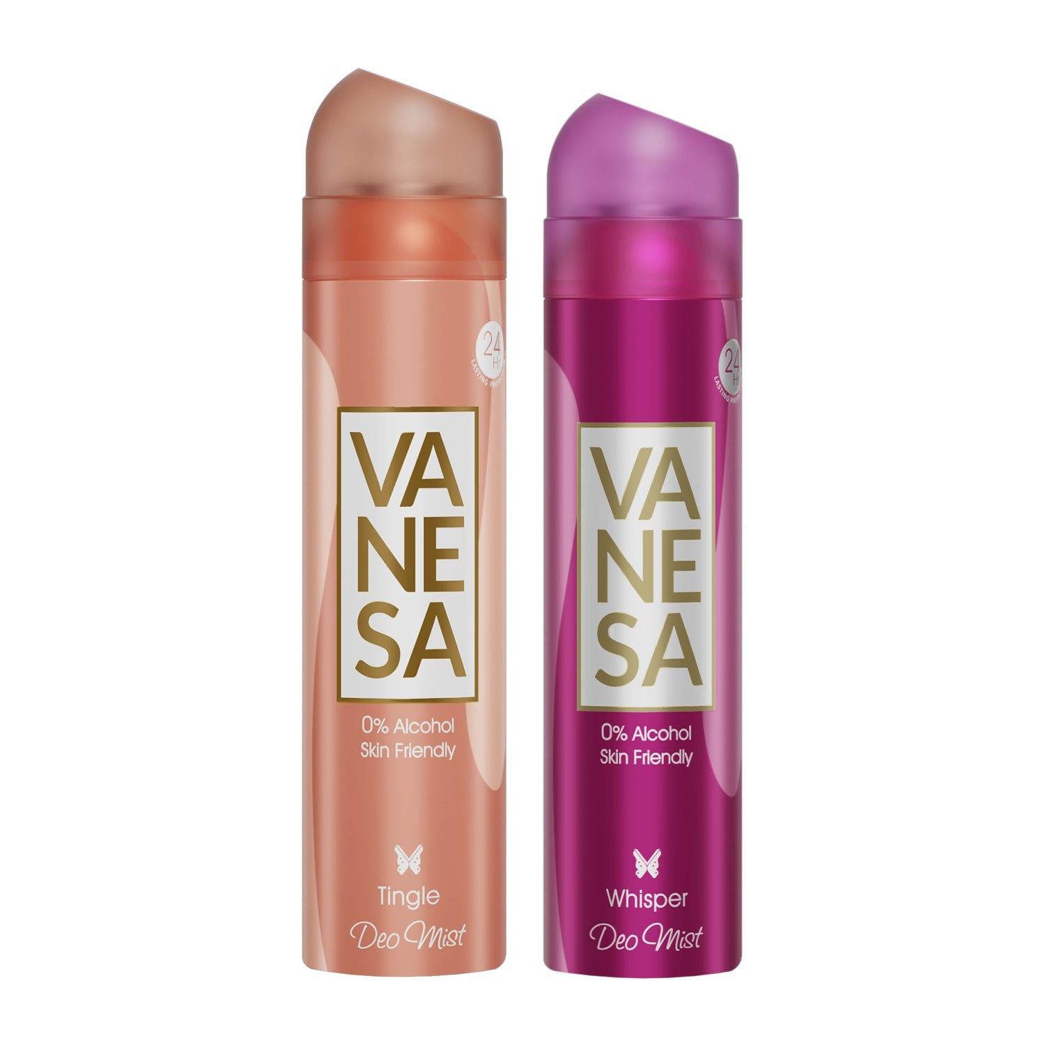 Vanesa Pack of 2 Deo Mists (Whisper + Tingle) - 150ml Each