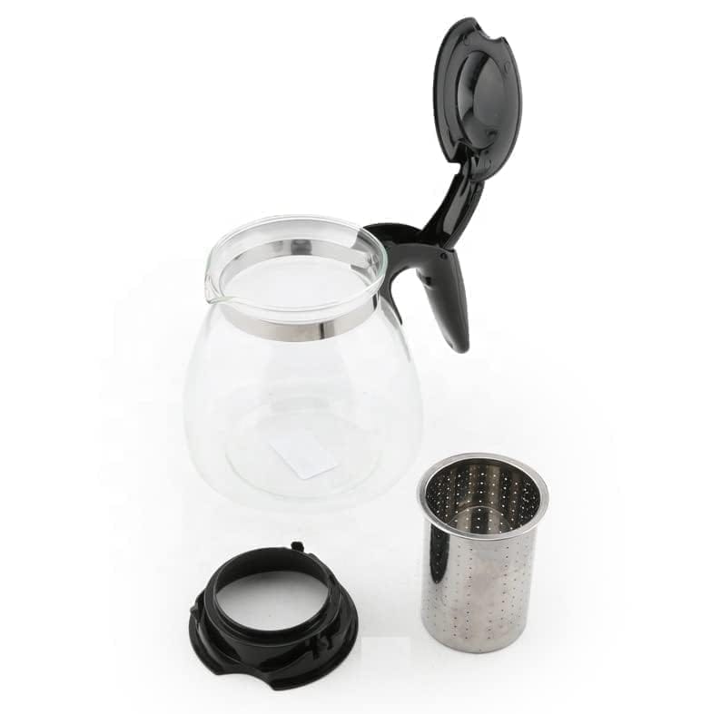 Glass teapot Kettle Teapot with Stainless Steel Infuser, Glass Teapot for Loose Leaf Tea, Blooming Tea, and Herbal