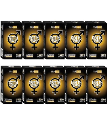 NottyBoy Extra Dotted 1500 Dots Condoms (10 Piece) -  Pack of 100