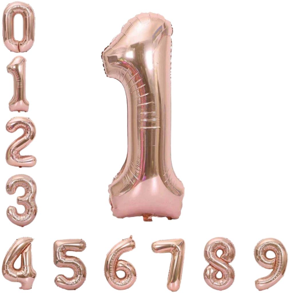 40 Numerical 1 Rose Gold Balloon - Party and Festive Needs | Buy online on ZillyBuy