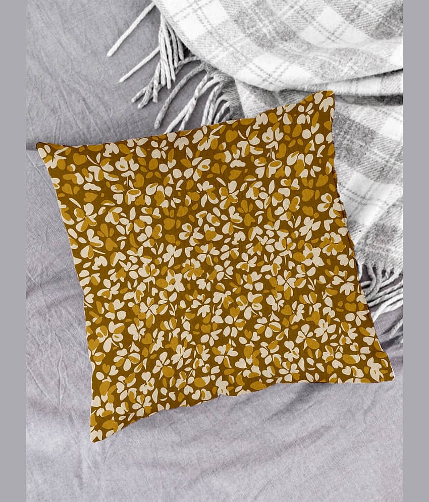 Houzzcode Single Yellow Pillow Cover
