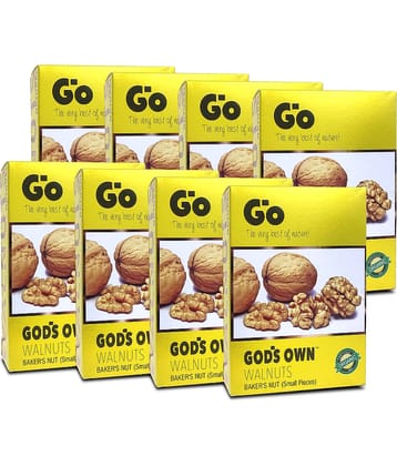 Go Walnut Baker's Nuts - Small Pieces for Bakery Creations, 2KG (250G X 8)