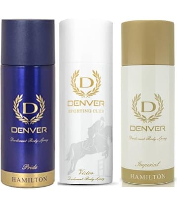 Denver Pride , Victor, Imperial Deodorant Spray for Men 495 ml ( Pack of 3 )