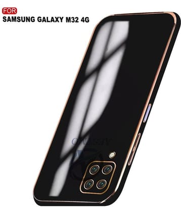 AESTMO - Black Polycarbonate Plain Cases Compatible For Samsung Galaxy A32 ( Pack of 1 )