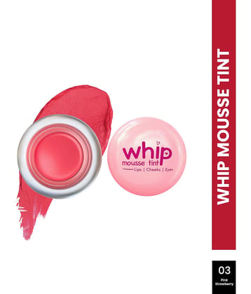 Glam21 Whip Mousse Tint For Eyes & Cheeks Vit-E, Jojoba Oil-Cherry Red Lip Stain 4 G