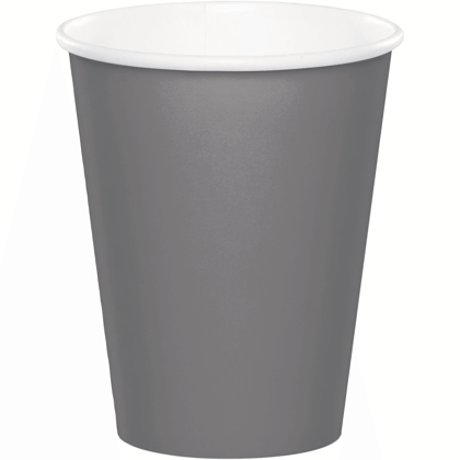 Glamour Grey Paper Cups 270ML - 8 PC